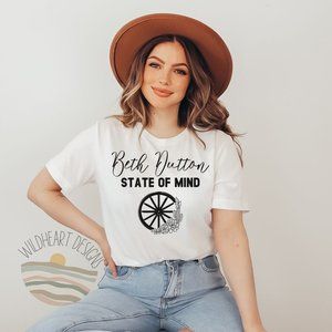 Beth Dutton State Of Mind Graphic T-shirt Unisex Tee 100% Cotton Yellowstone